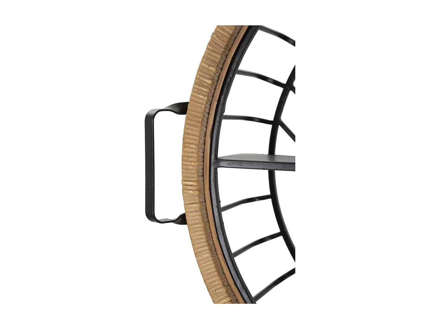 Étagère Murale en Métal "Cebu" 72cm Noir & Naturel