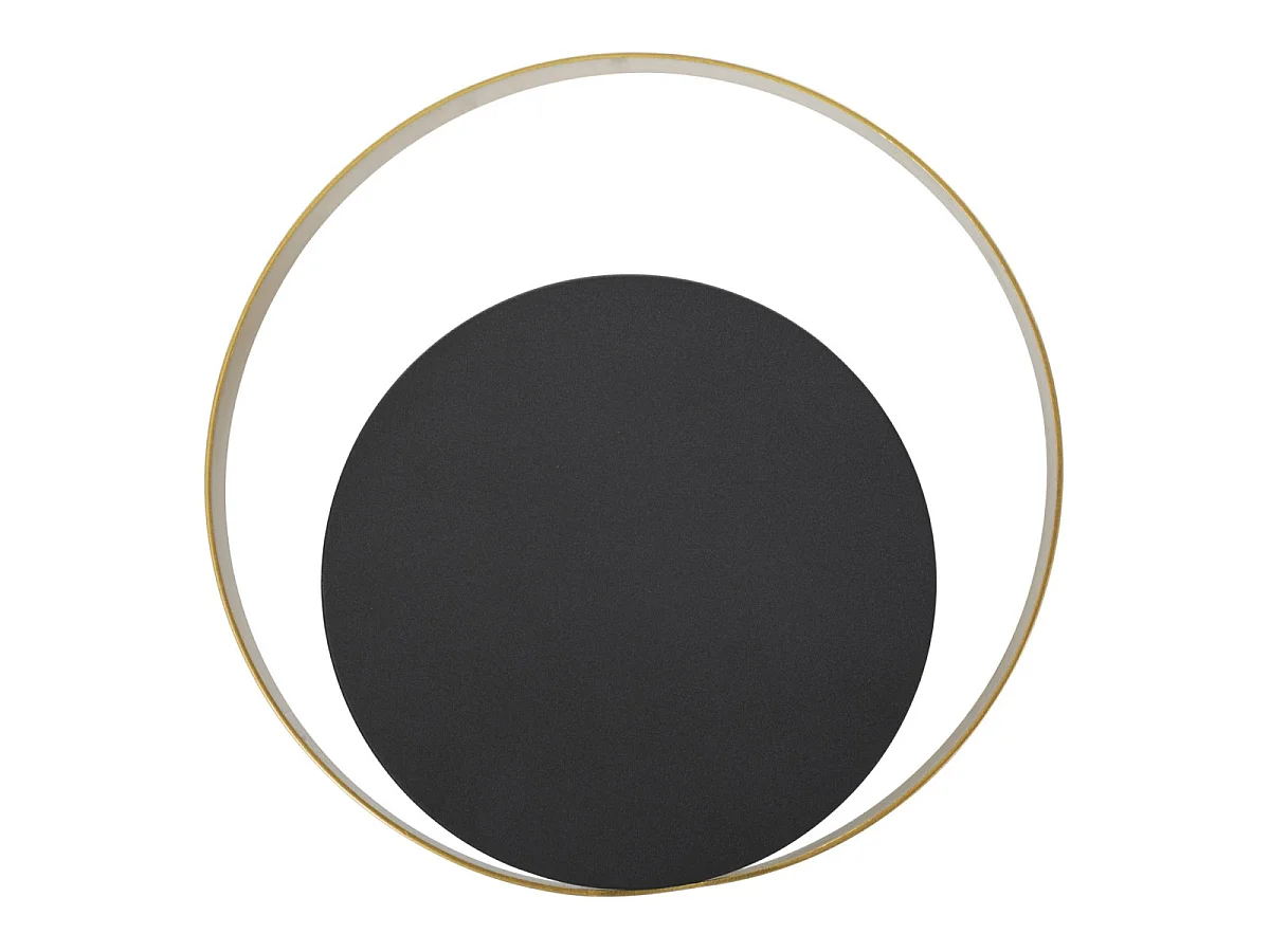 Applique Murale en Métal "Shuttle" 25cm Noir & Or