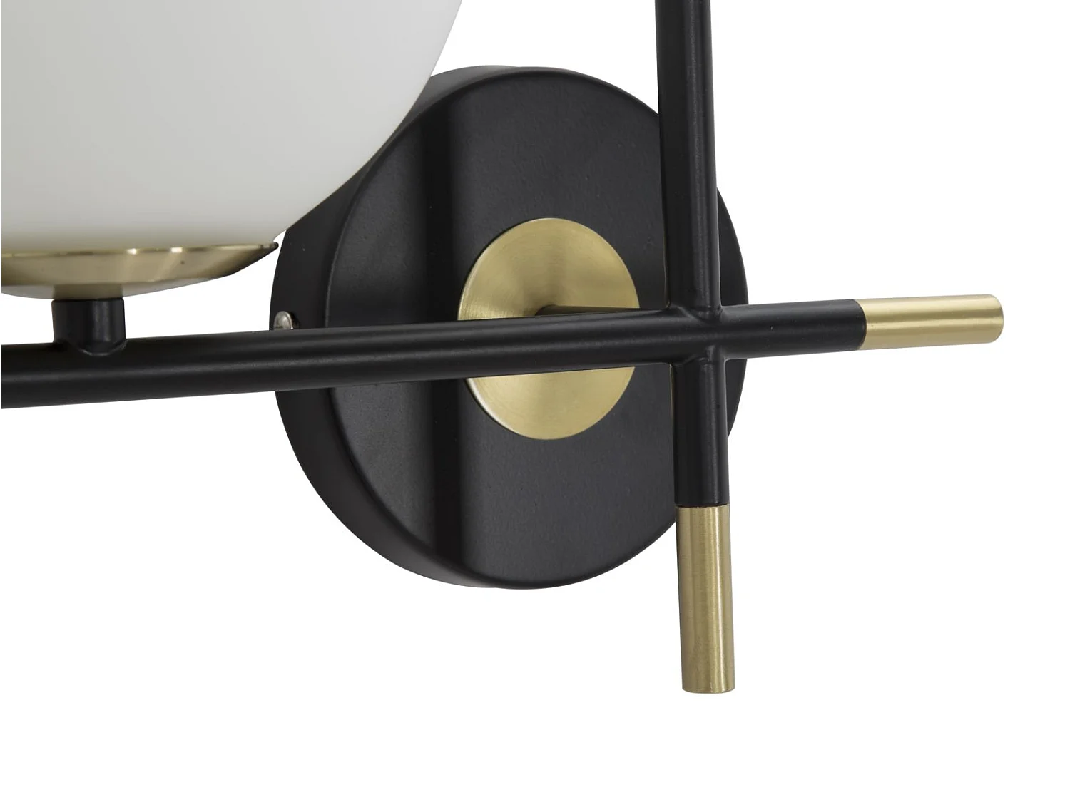 Applique Murale 2 Sphères "Darky" 35cm Noir & Blanc