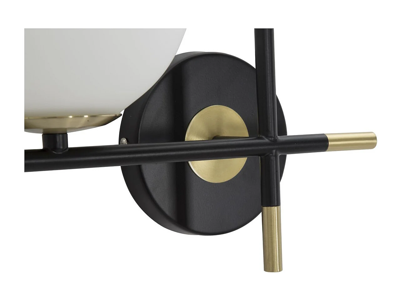 Applique Murale 2 Sphères "Darky" 35cm Noir & Blanc