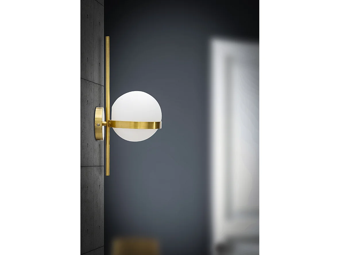 Applique Murale Sphère "Glamy Circle" 40cm Blanc & Or