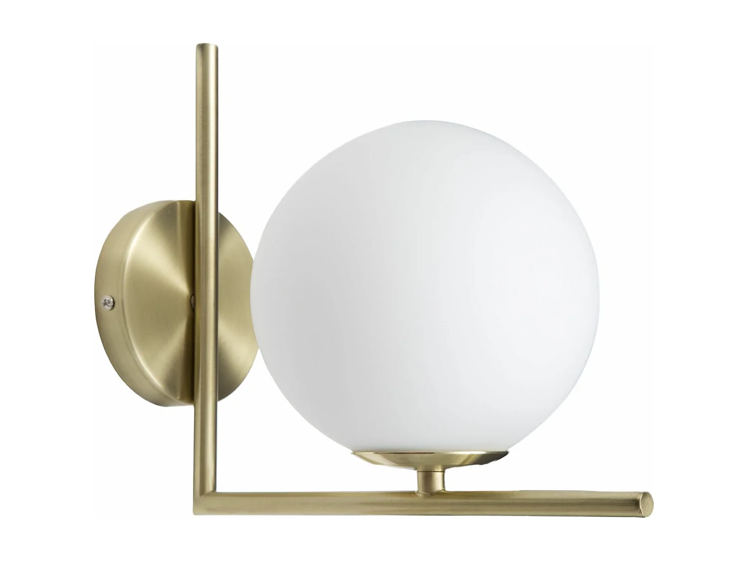 Applique Murale Sphère "Glamy" 22cm Blanc & Or