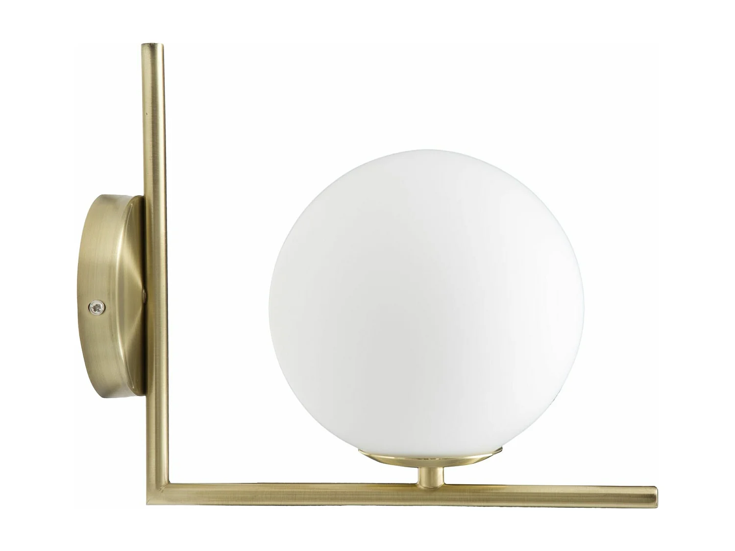 Applique Murale Sphère "Glamy" 22cm Blanc & Or