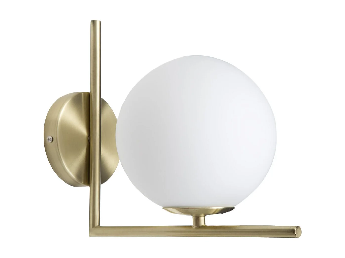 Applique Murale Sphère "Glamy" 22cm Blanc & Or