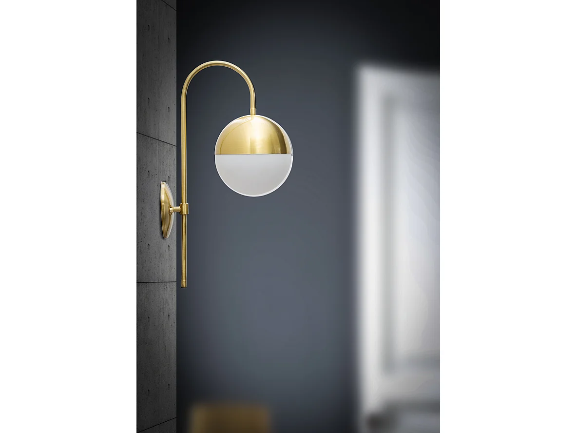 Applique Murale Sphère "Glamy Street" 51cm Blanc & Or