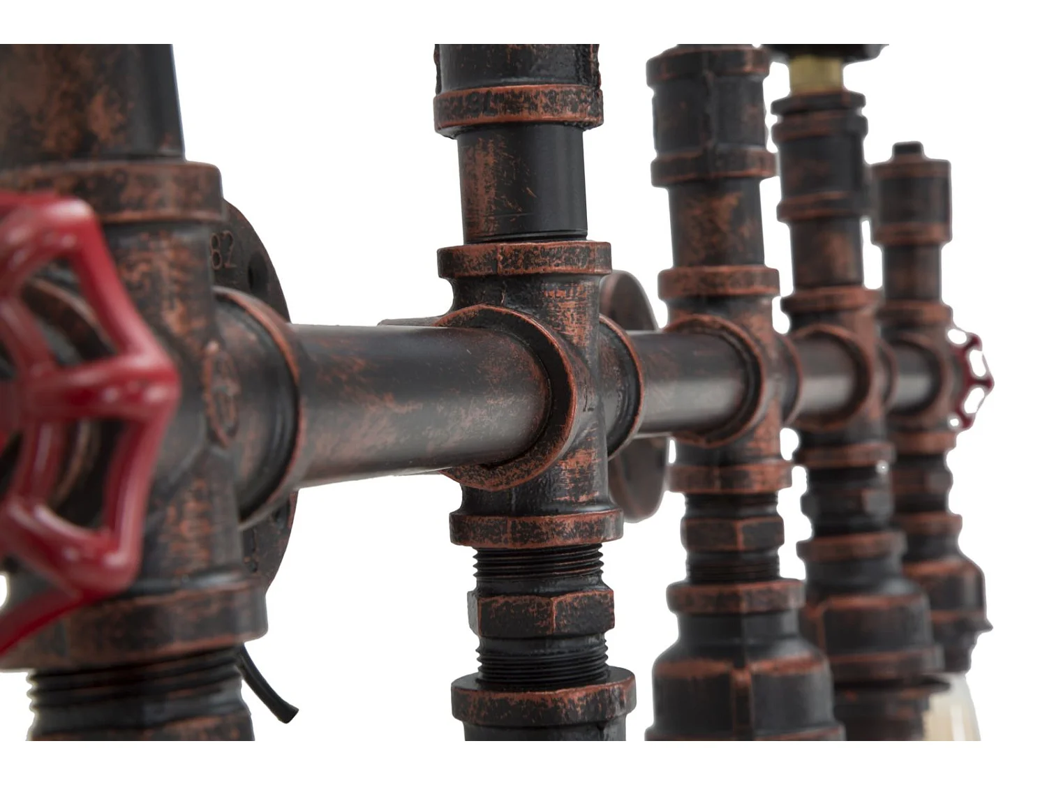 Applique in metallo marrone con 5 punti luce cm 86x9x32