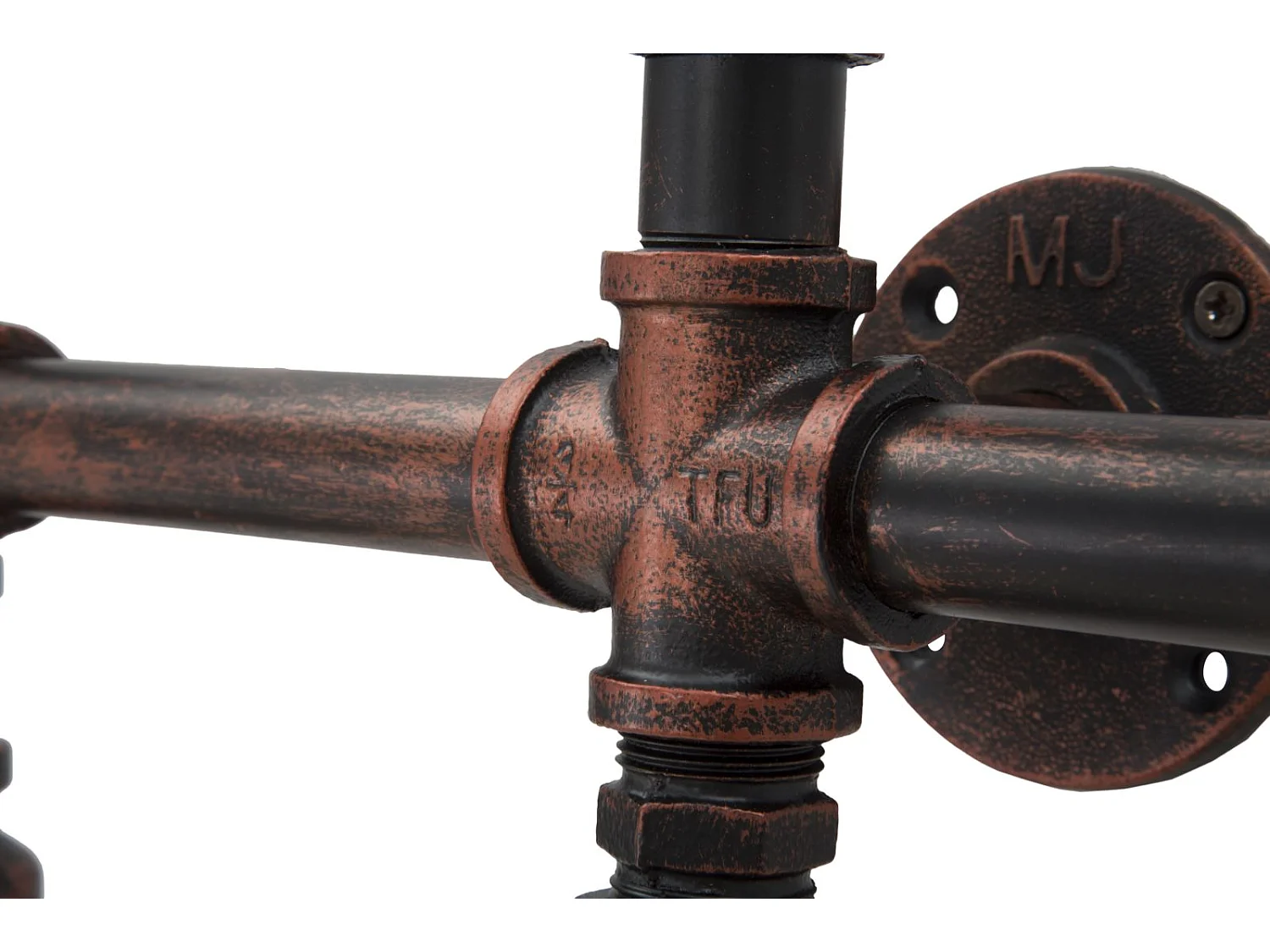 Applique in metallo marrone con 5 punti luce cm 86x9x32