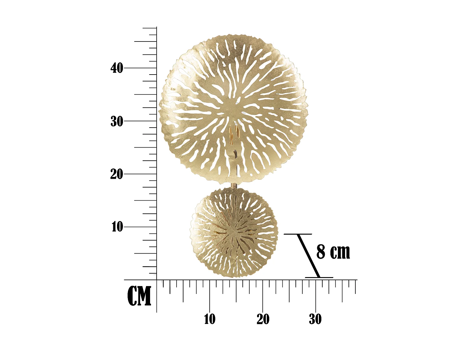 Applique Murale Design en Métal "Dishi" 46cm Or