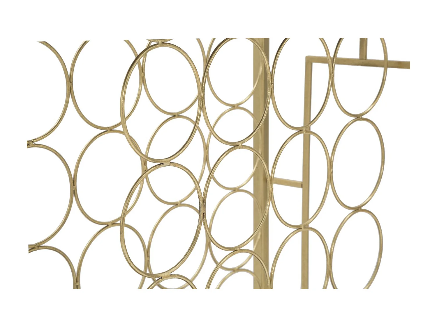 Consolle con portabottiglie in metallo dorata cm 76x30x75