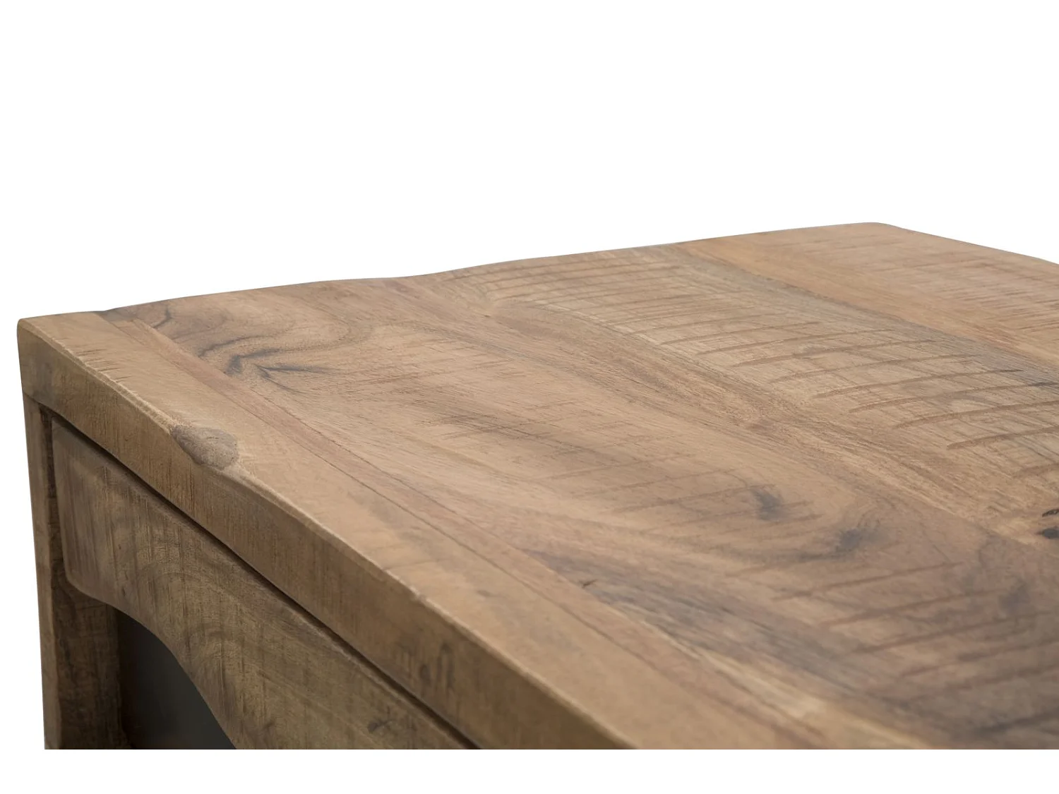Konsolentisch aus Holz braun mit 2 Schubladen und Ablage 118x40x80 cm