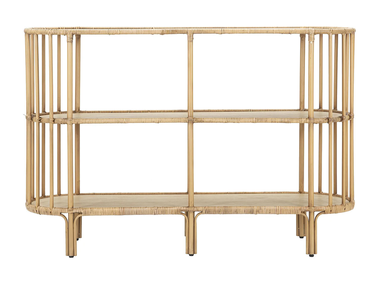 Consolle con 3 ripiani in metallo marrone cm 120x37,5x80