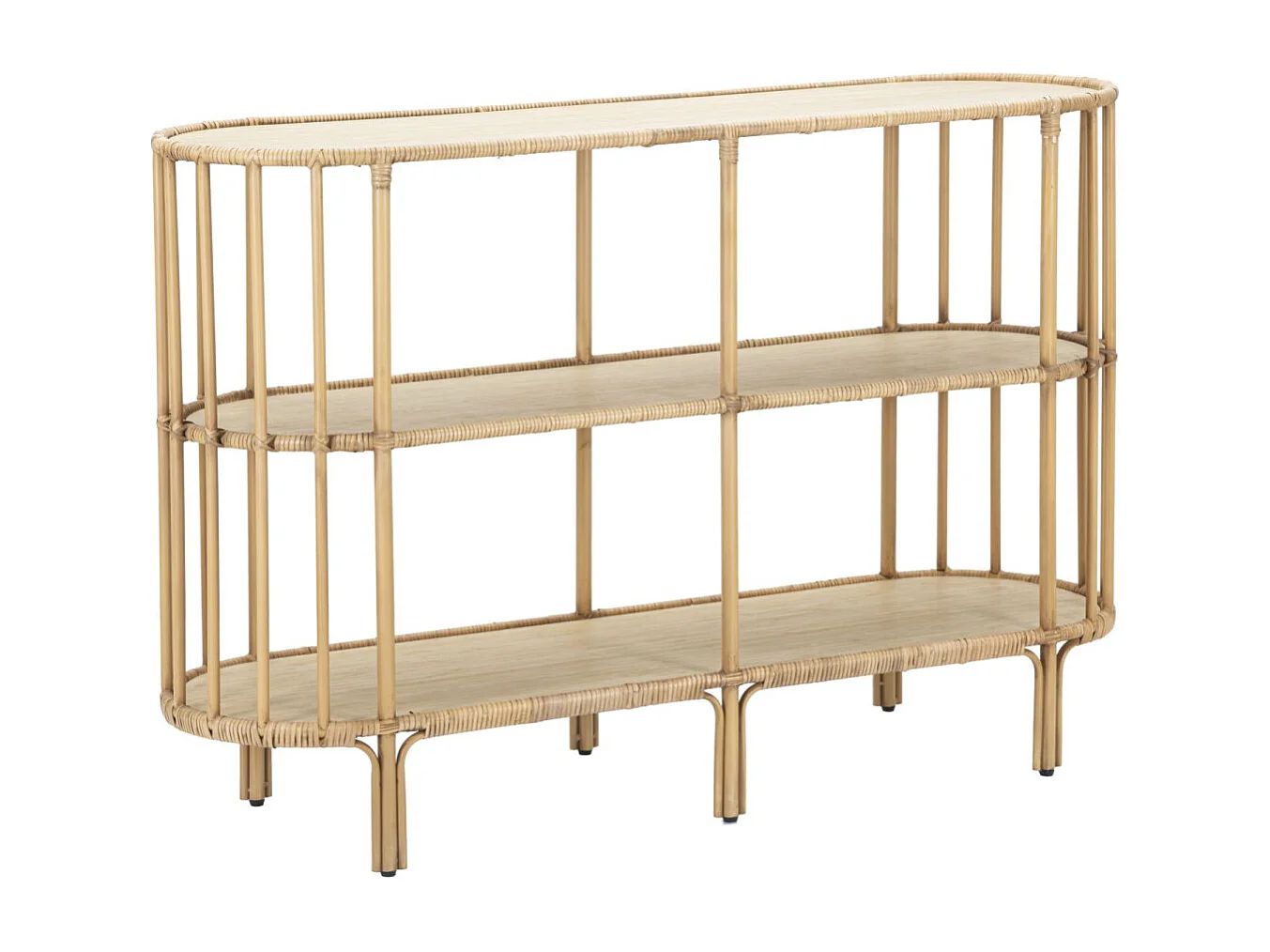 Console Ovale en Métal "Panama" 120cm Naturel