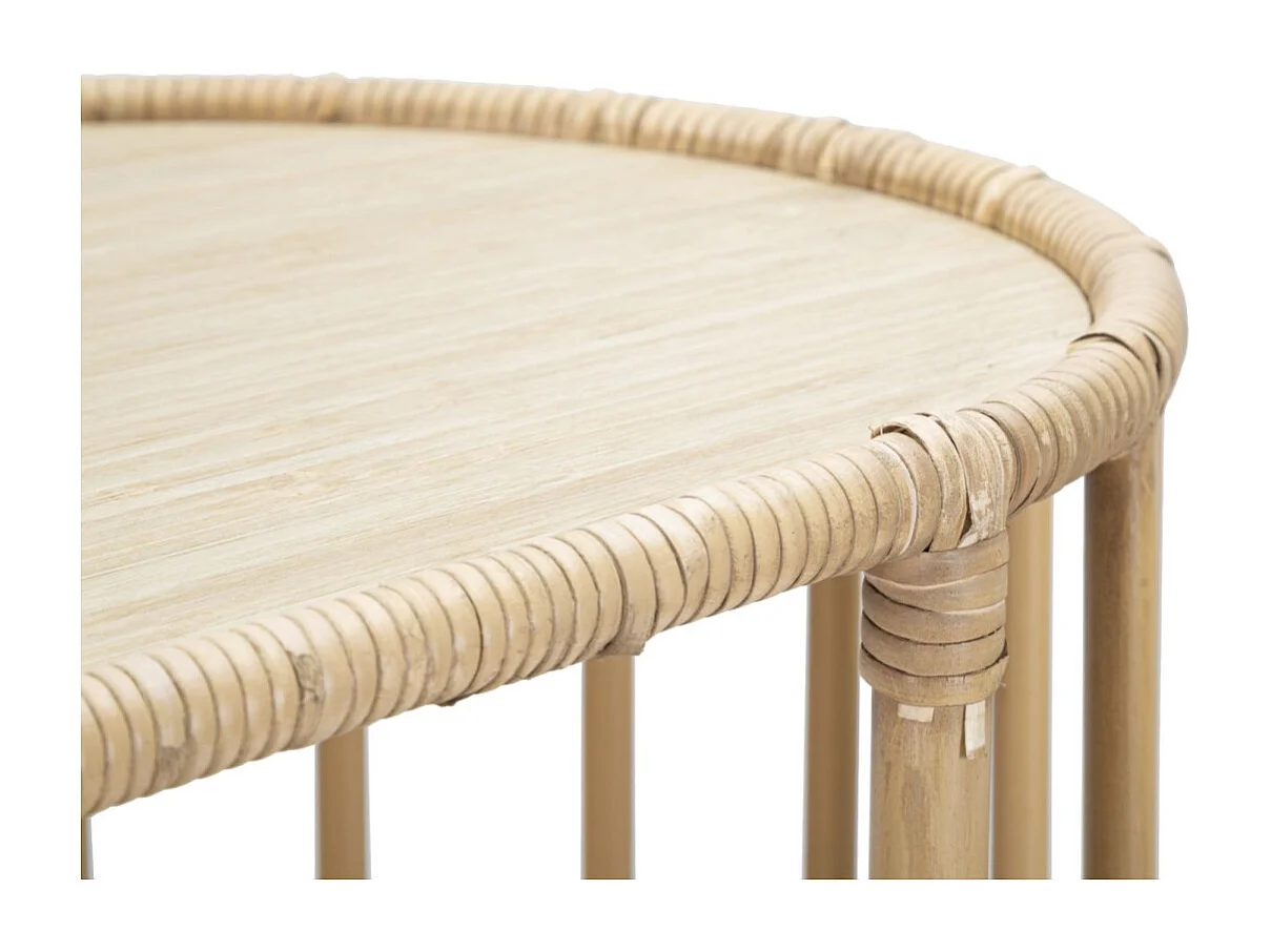 Console Ovale en Métal "Panama" 120cm Naturel