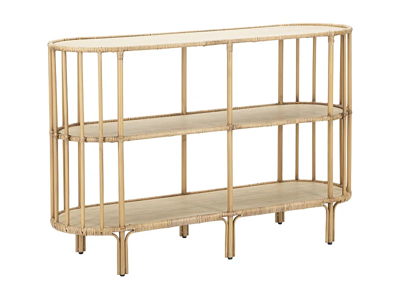 Console Ovale en Métal "Panama" 120cm Naturel