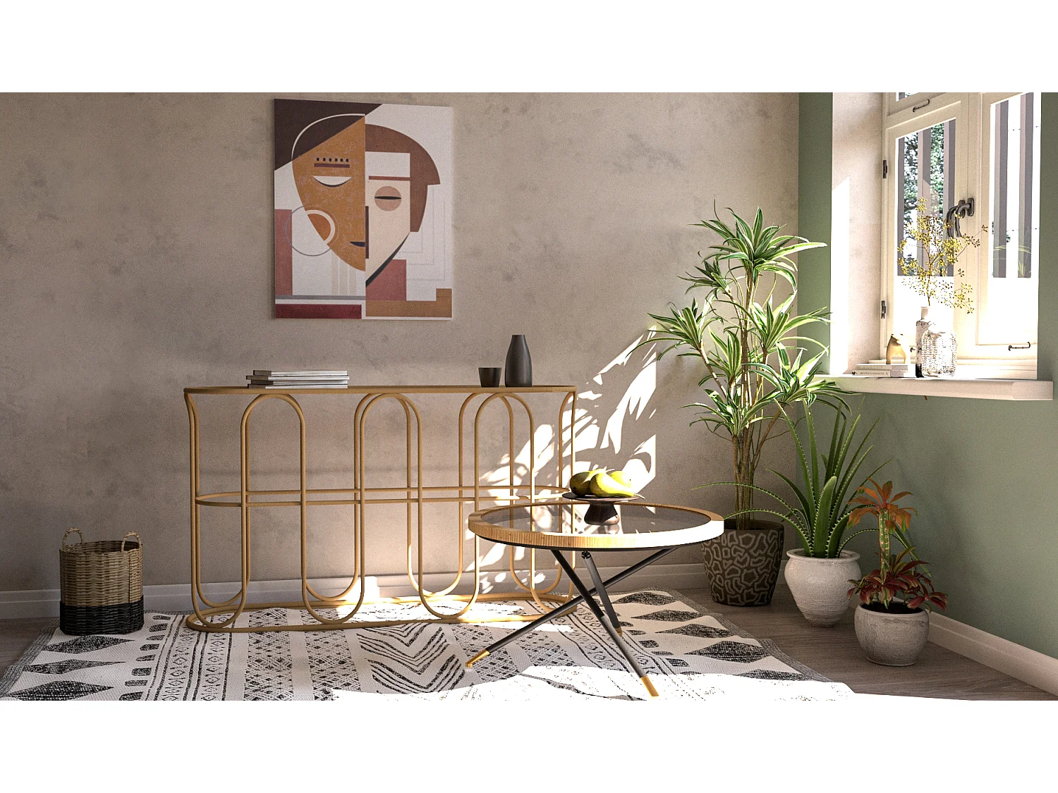 Console Design en Rotin "Samui" 110cm Naturel