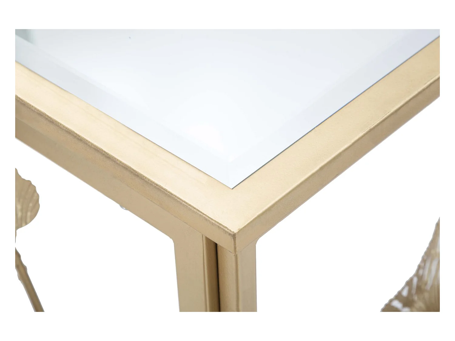 Console Design en Métal "Leaf" 108cm Or