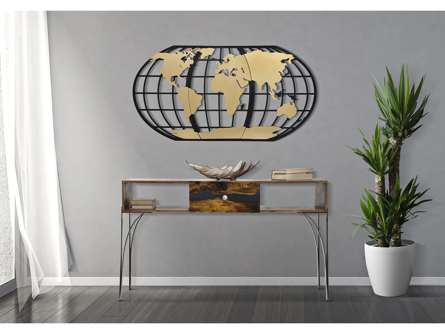 Console Design en Bois "Mustang" 130cm Naturel