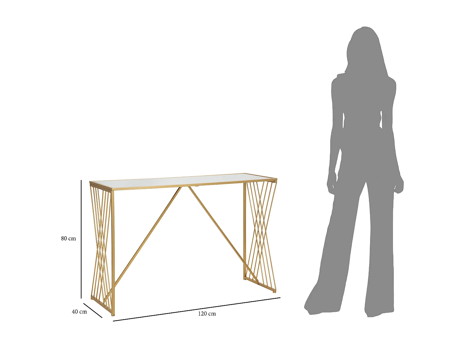 Console Design en Métal "Easy" 120cm Or