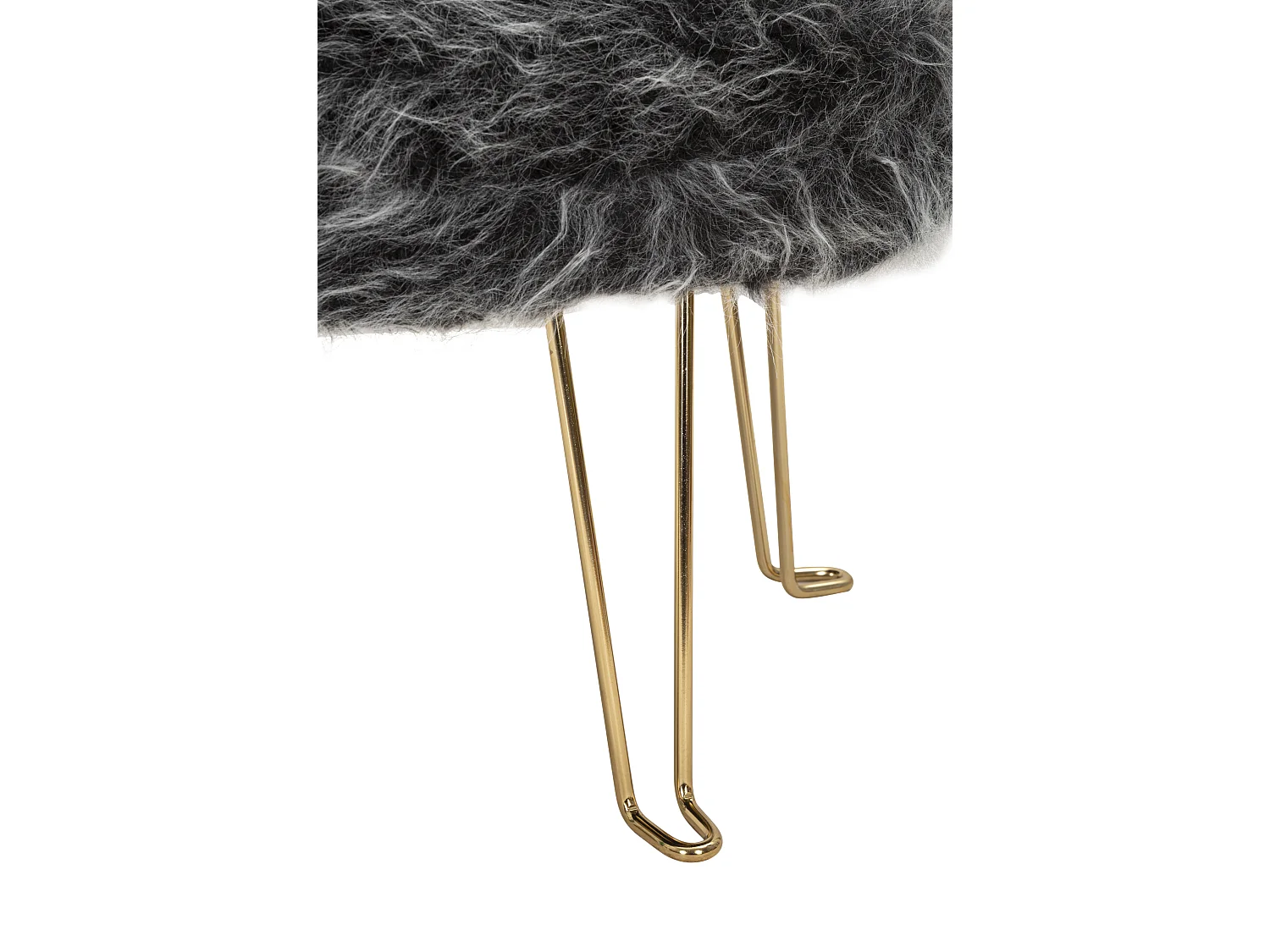 Poltrona in tessuto grigia peluche cm 73x64x77