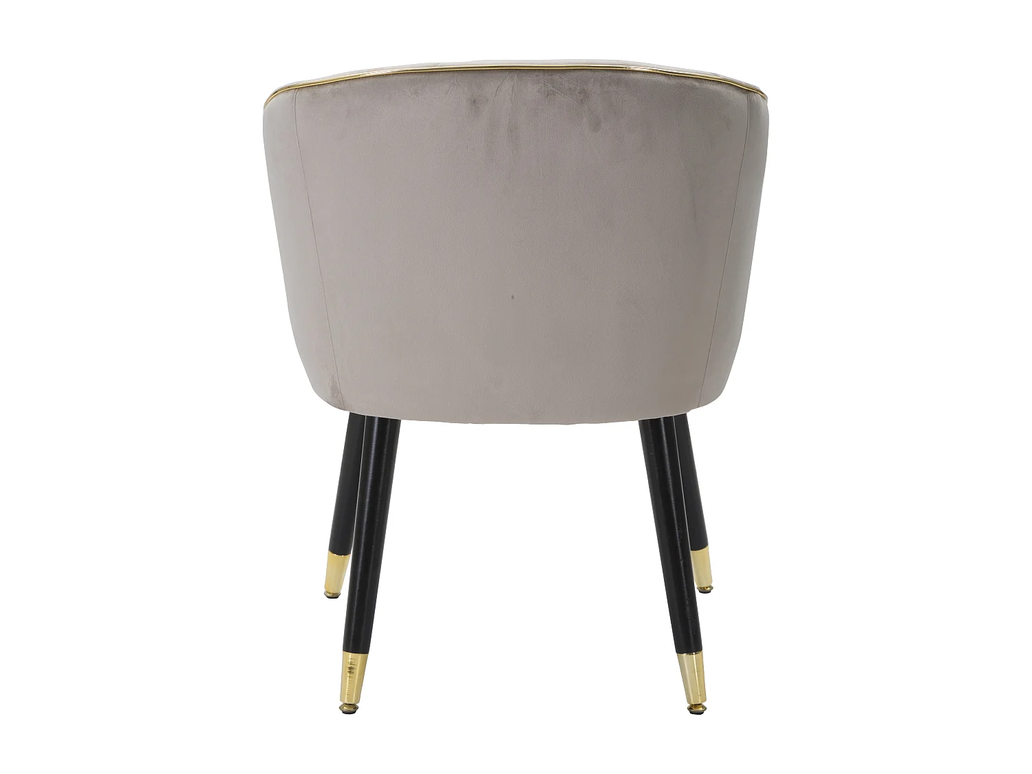 Poltrona in tessuto grigia con finiture dorate cm 62x58x78