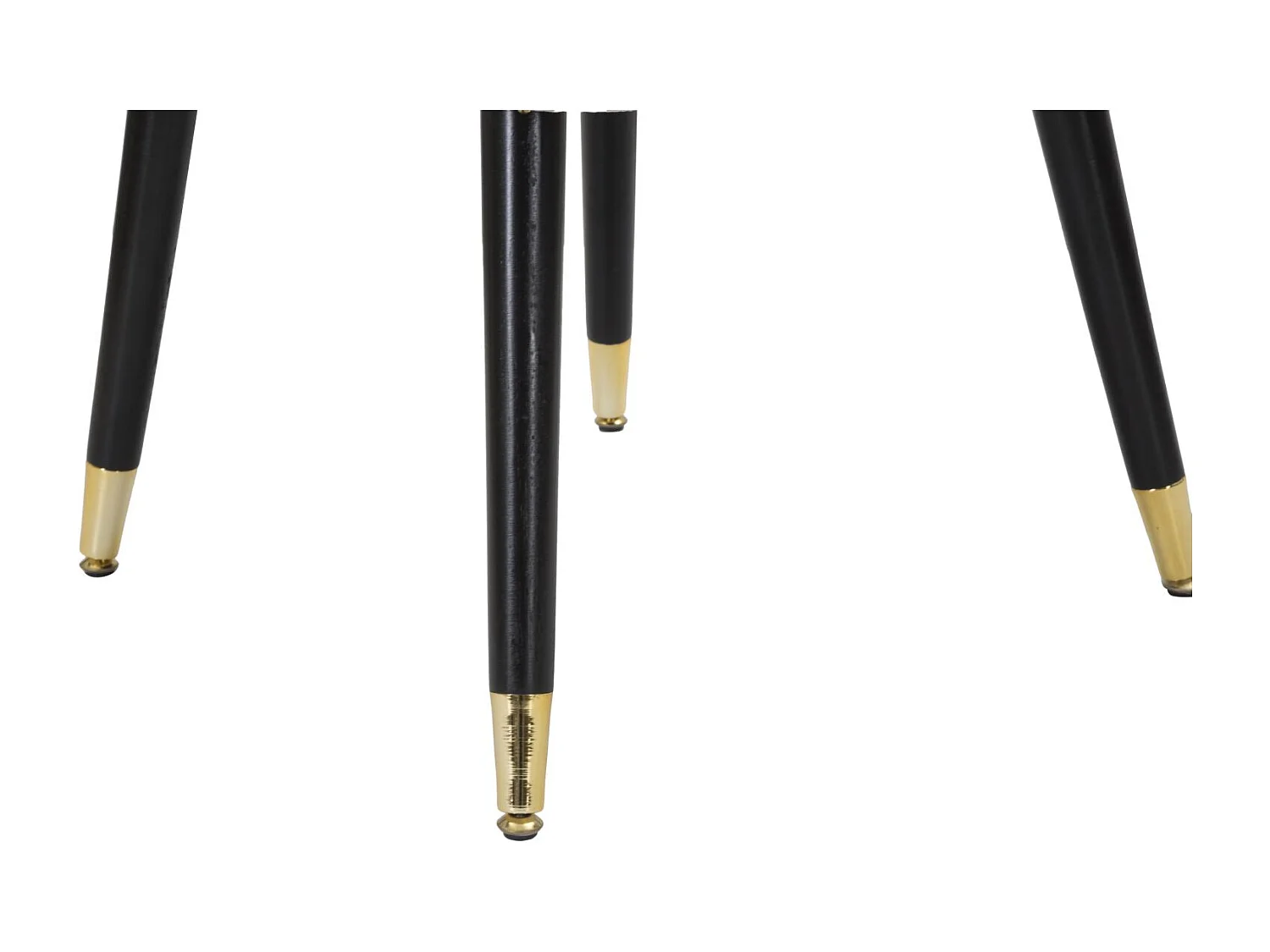 Samt-Armlehnstuhl mit goldener Umrandung Paris - Grau