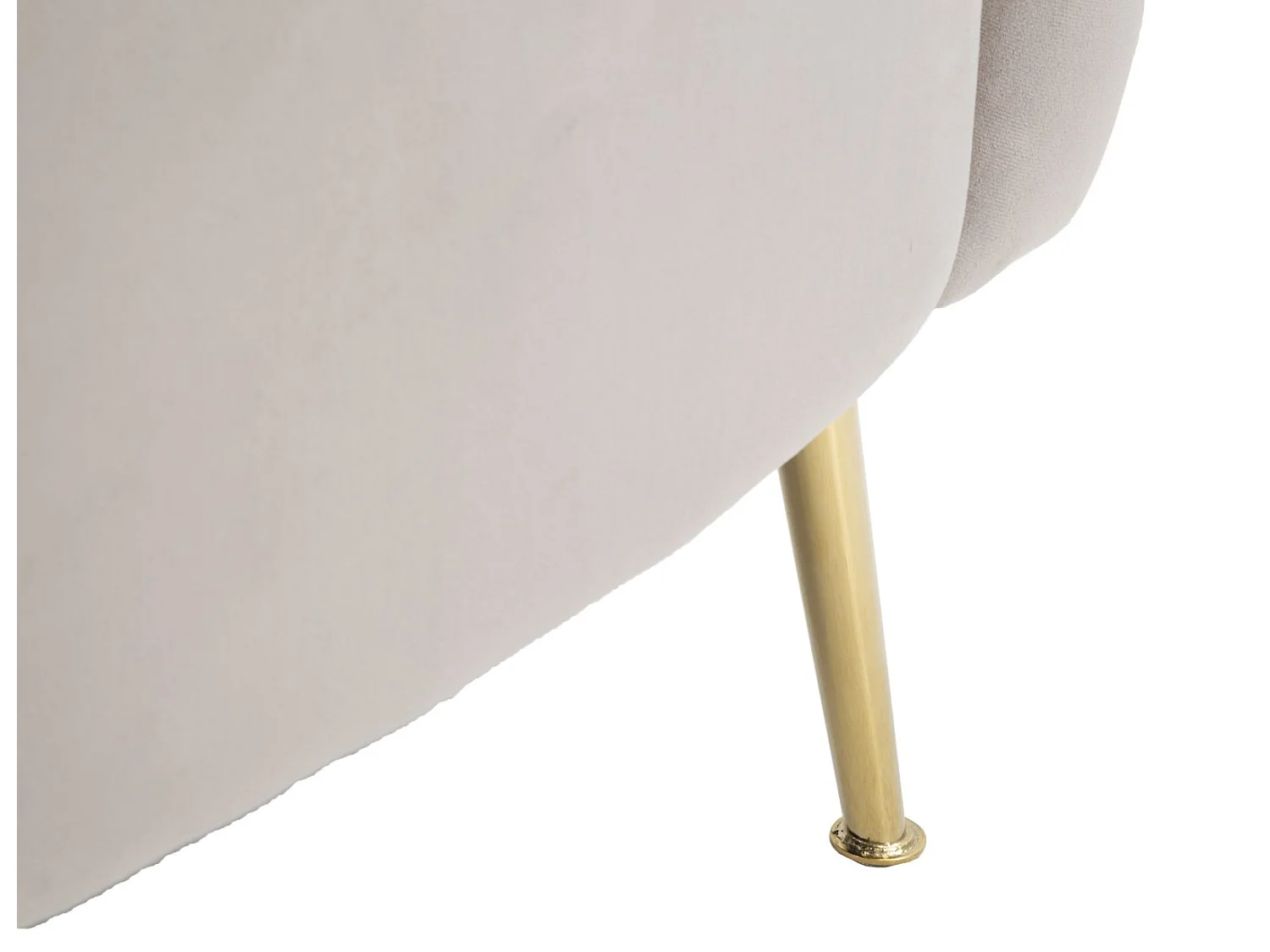 Poltrona in tessuto grigia con gambe dorate cm 76x74x71