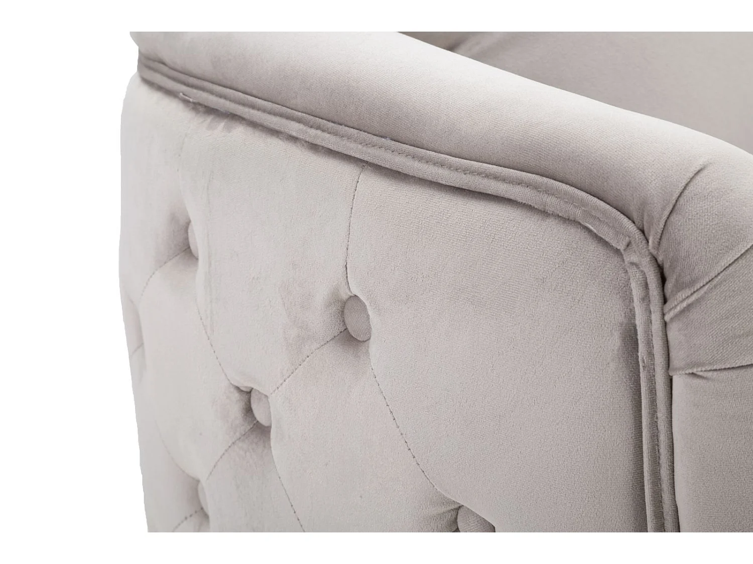 Poltrona in tessuto grigia con gambe dorate cm 76x74x71