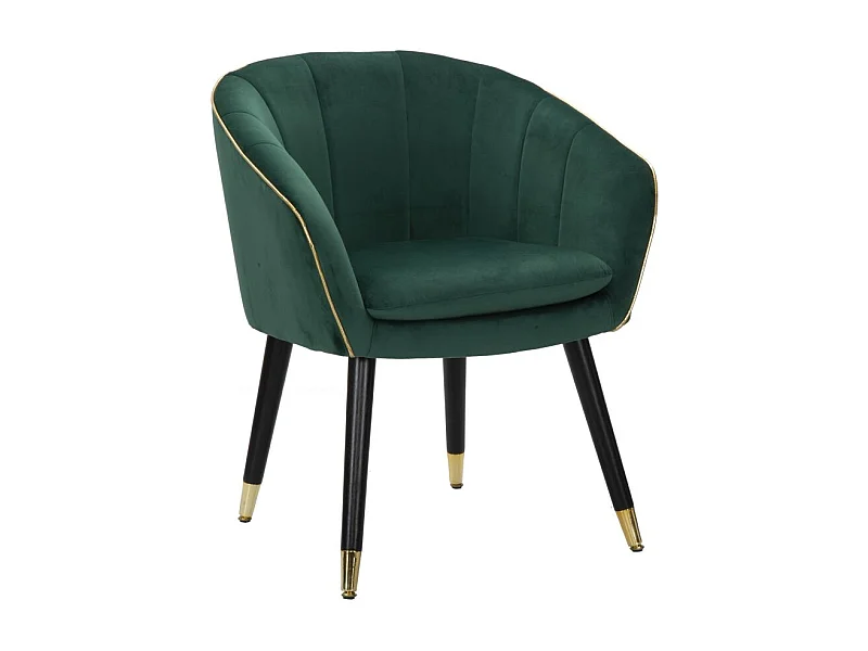 Fauteuil Design en Tissu "Paris" 78cm Vert