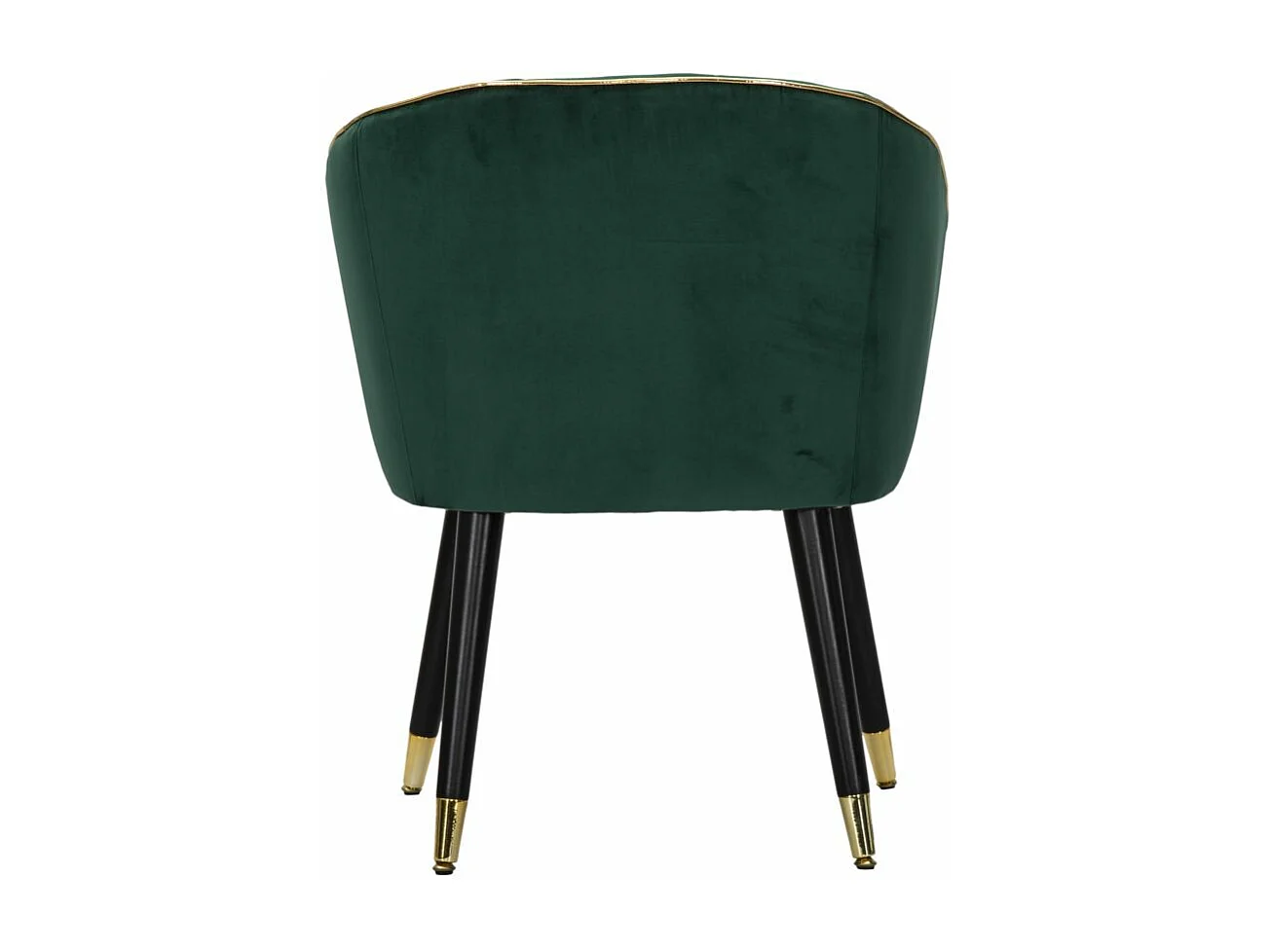 Poltrona in tessuto verde con finiture dorate cm 62x58x78