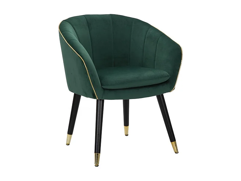 Fauteuil Design en Tissu "Paris" 78cm Vert