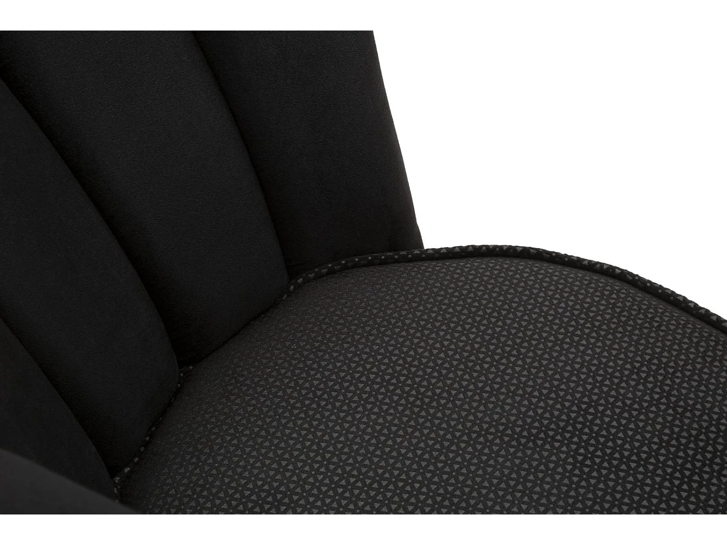 Poltrona in tessuto nera con gambe dorate cm 83x76x78