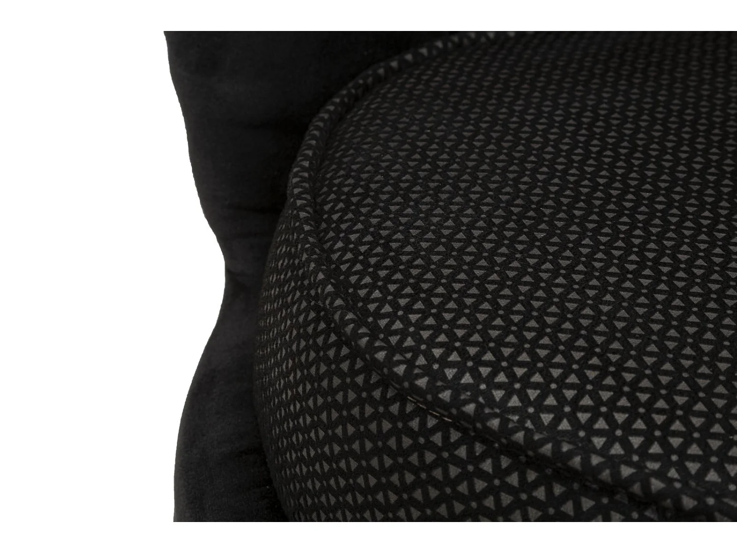 Poltrona in tessuto nera con gambe dorate cm 83x76x78