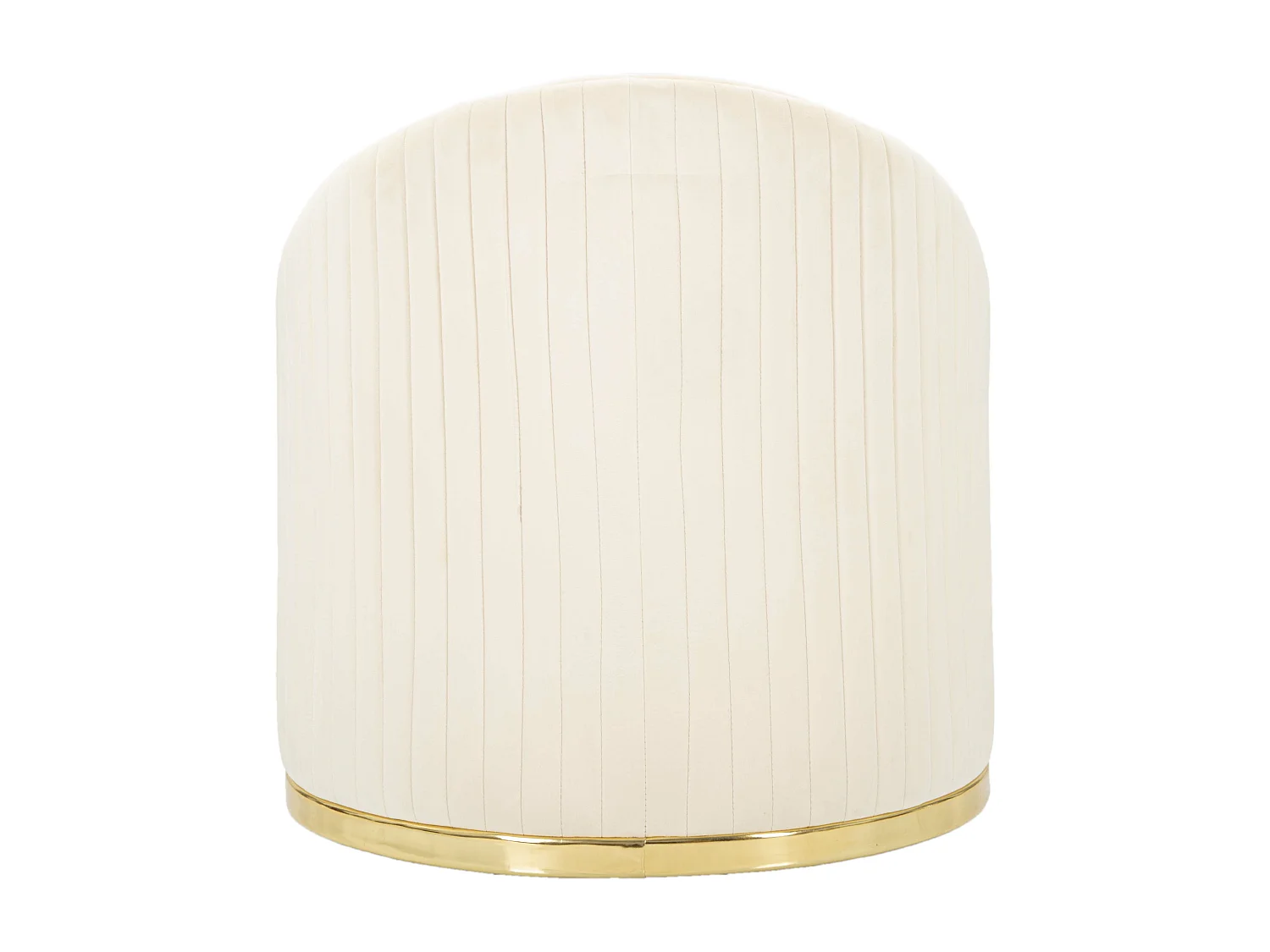 Poltrona in tessuto beige e dorata Ø cm 75x80