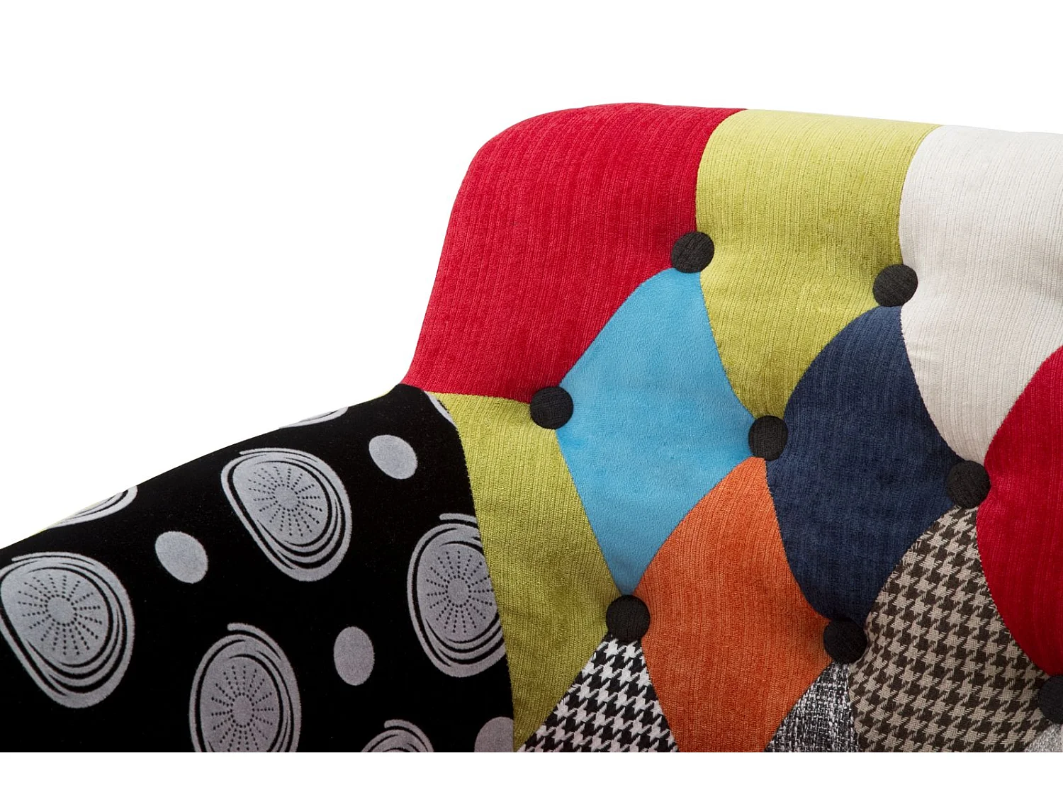 Fauteuil Design Patchwork "Impérial" 78cm Multicolore