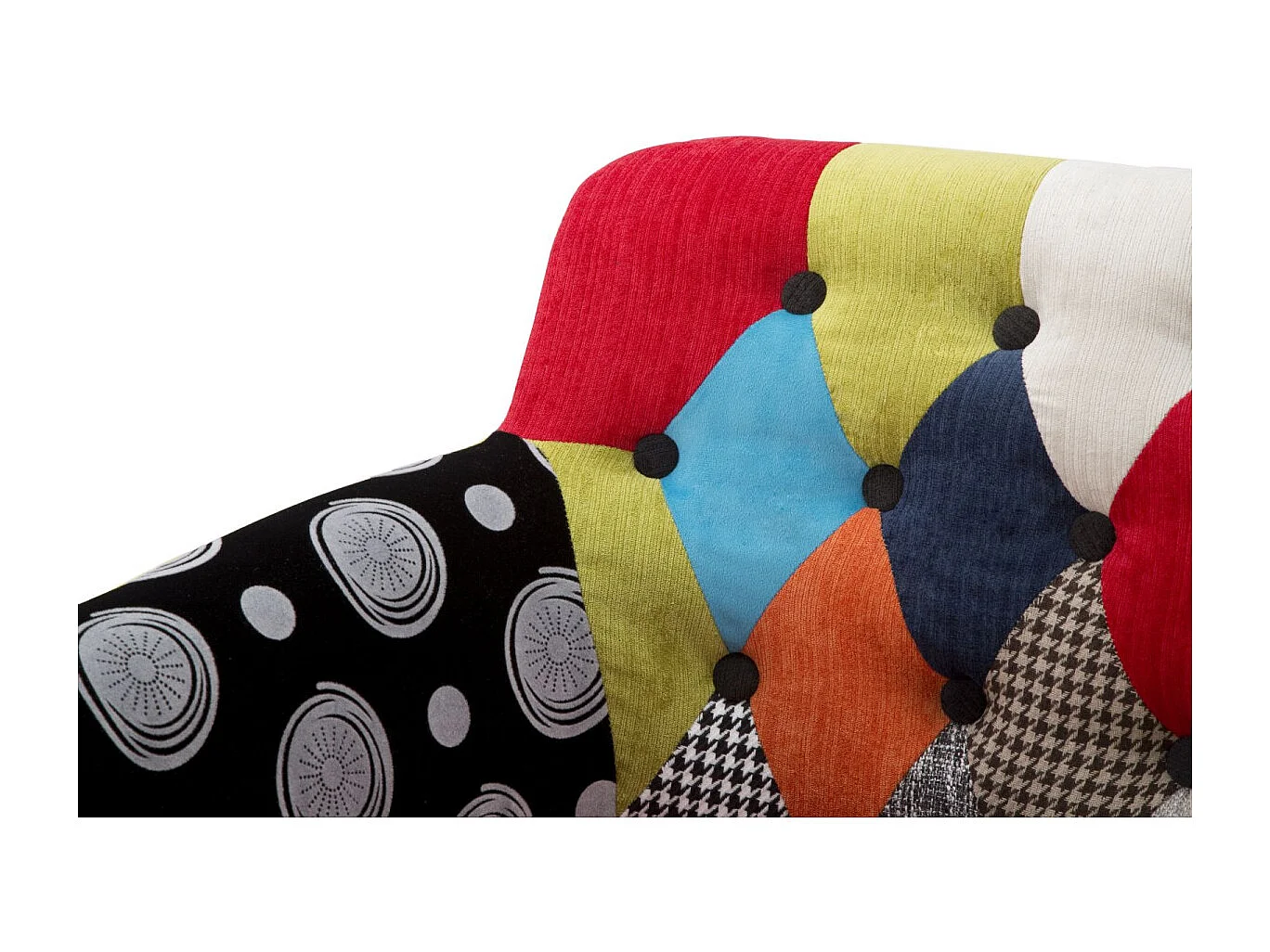 Fauteuil Design Patchwork "Impérial" 78cm Multicolore