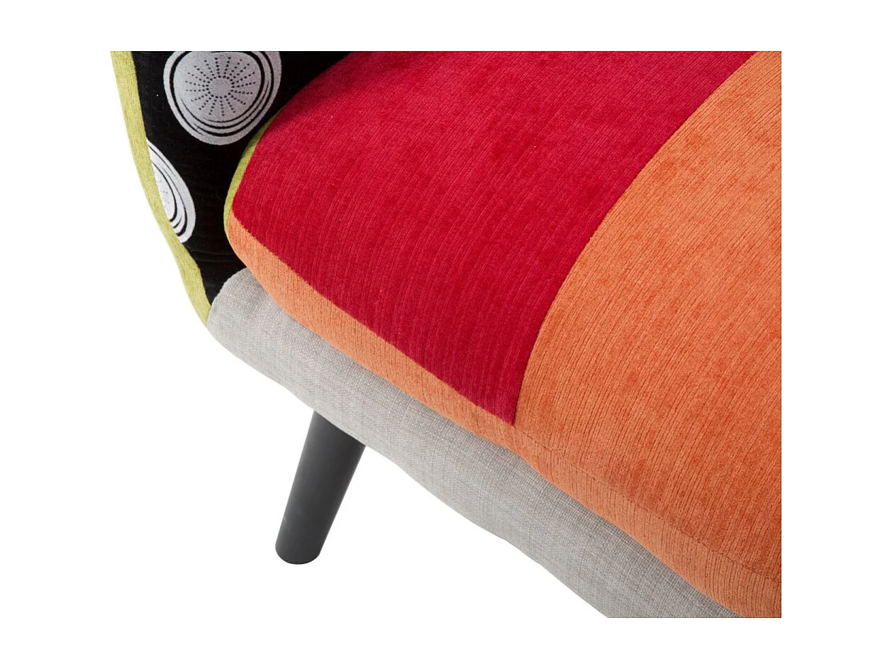 Fauteuil Design Patchwork "Impérial" 78cm Multicolore