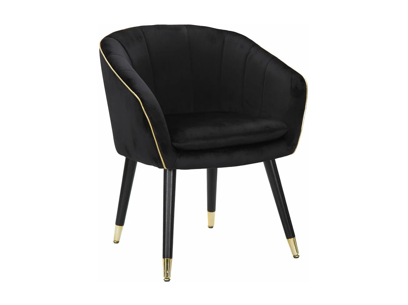 Fauteuil Design en Tissu "Paris" 78cm Noir