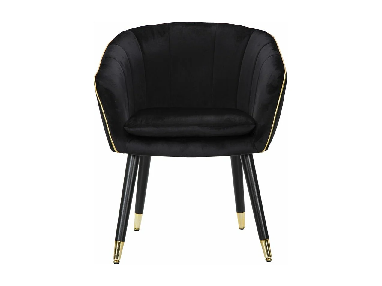 Fauteuil Design en Tissu "Paris" 78cm Noir
