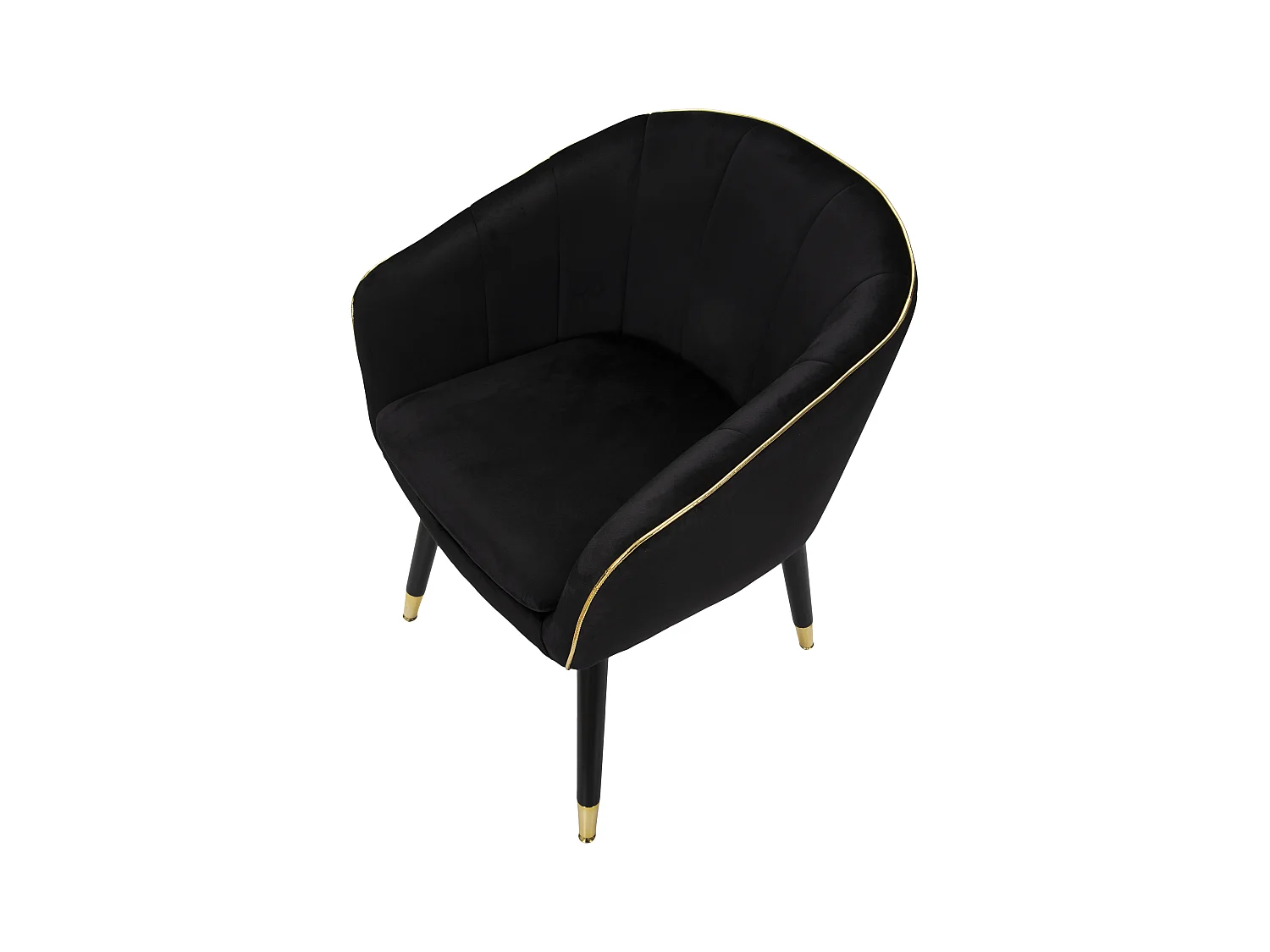 Fauteuil Design en Tissu "Paris" 78cm Noir