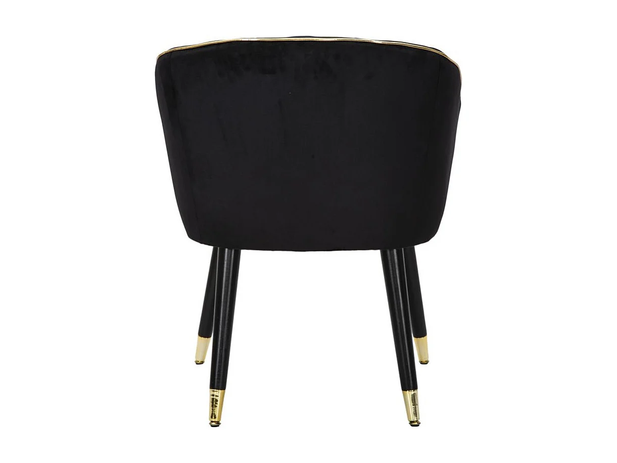 Fauteuil Design en Tissu "Paris" 78cm Noir