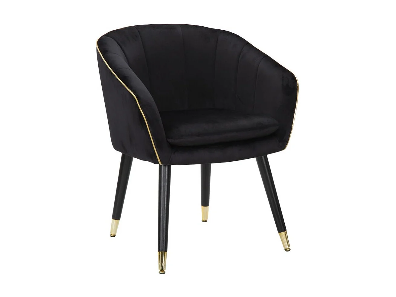 Fauteuil Design en Tissu "Paris" 78cm Noir