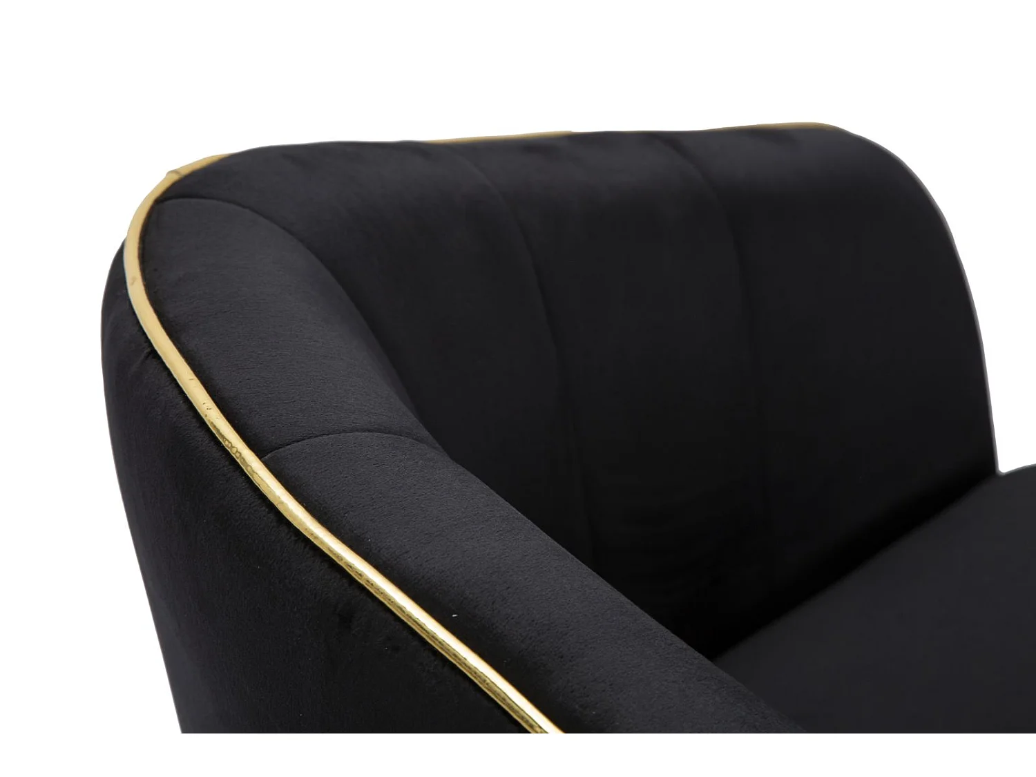 Fauteuil Design en Tissu "Paris" 78cm Noir
