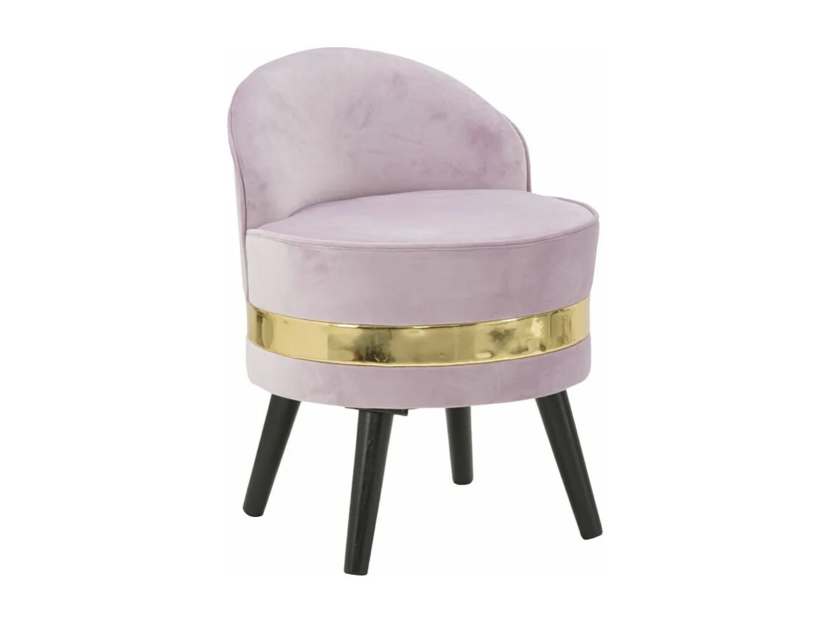 Chaise mini avec dossier en tissu rose Ø cm 45x62