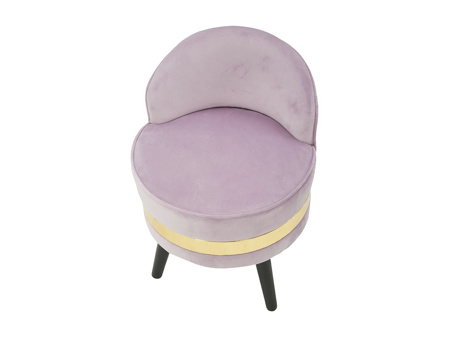 Chaise mini avec dossier en tissu rose Ø cm 45x62