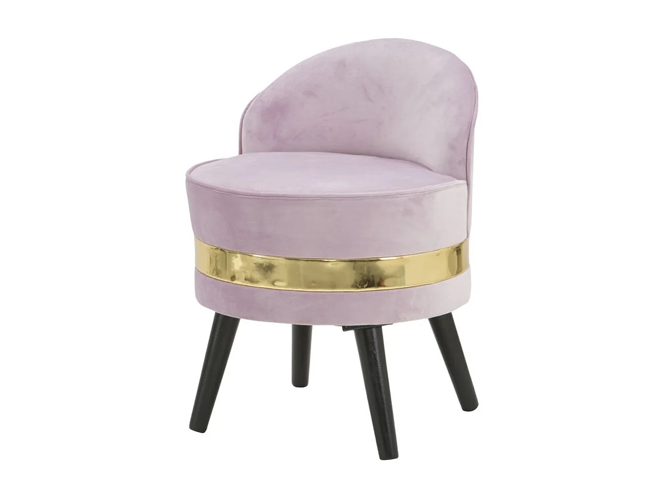 Chaise mini avec dossier en tissu rose Ø cm 45x62