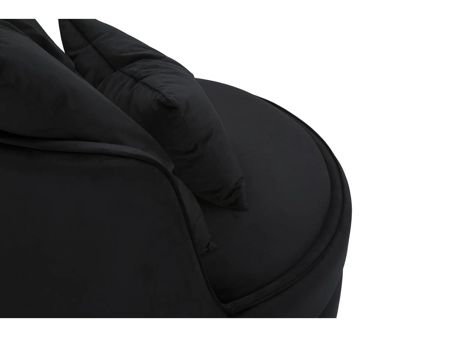 Fauteuil en Velours Design "Paris" 84cm Noir & Or