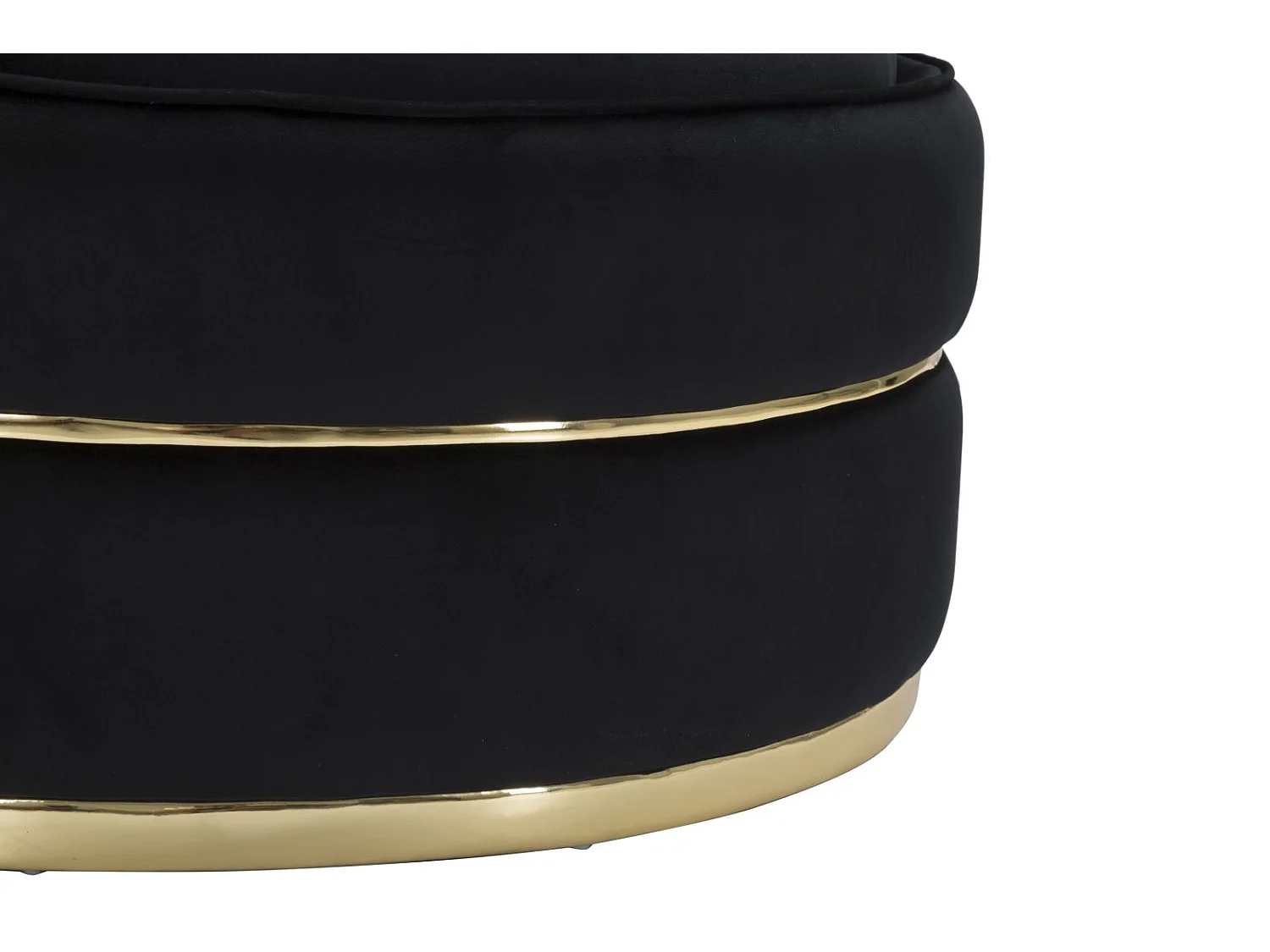 Fauteuil en Velours Design "Paris" 84cm Noir & Or