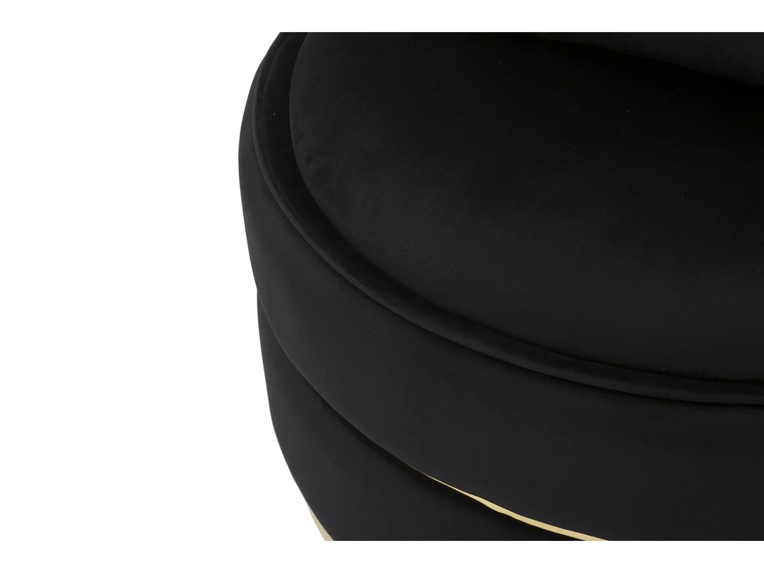 Fauteuil en Velours Design "Paris" 84cm Noir & Or