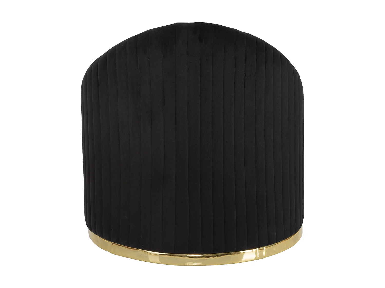 Fauteuil en tissu noir et doré Ø cm 75x80