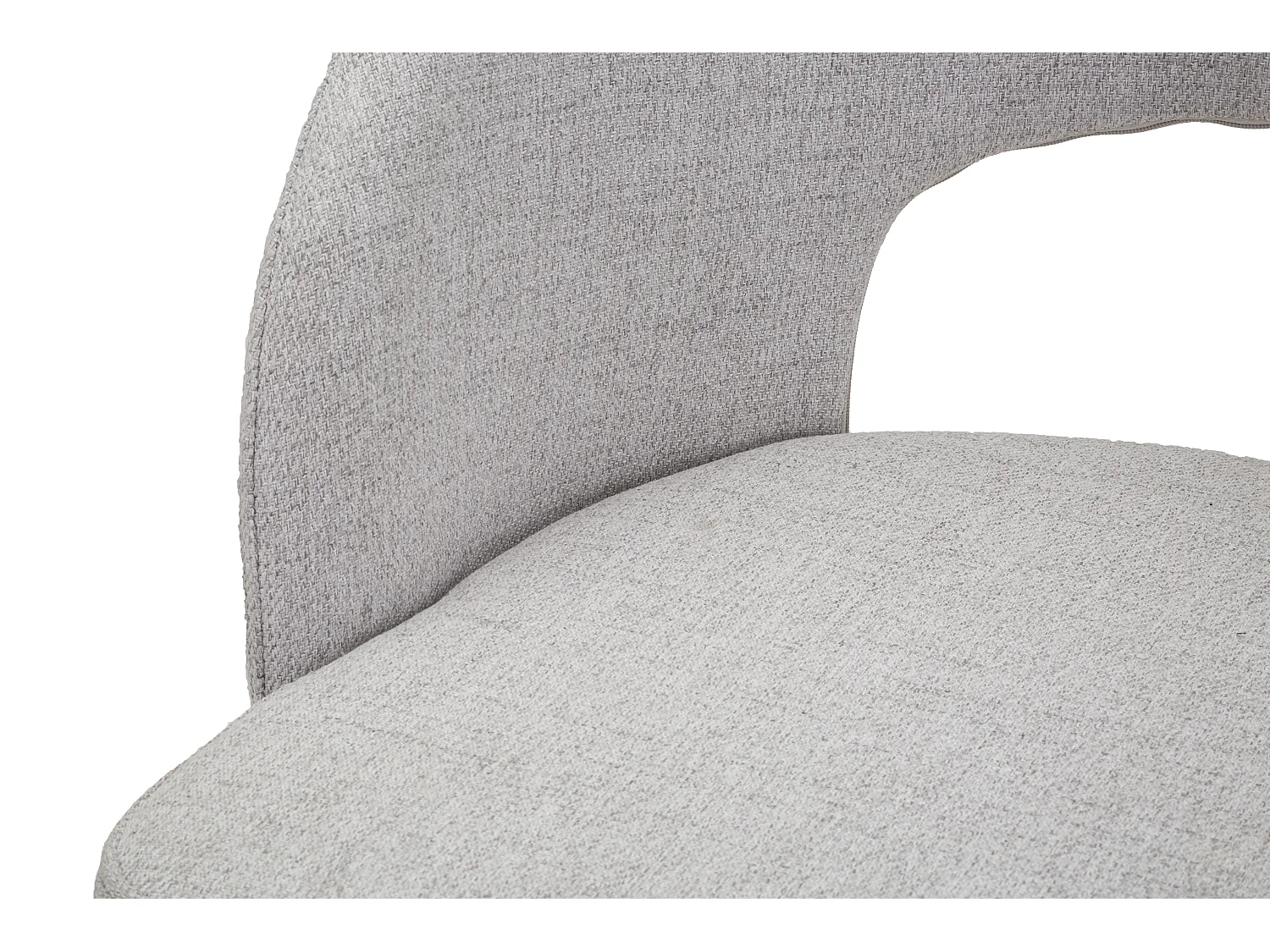 Set di 2 sedie in tessuto grigie e gambe in metallo cm 51x53x80